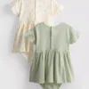 0-18 luni | Set de 2 rochii tip smock pentru nou-născuți 0-18 luni | Set de 2 rochii tip smock pentru nou-născuți