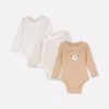0-18 luni | Set de 3 body-uri cu mâneci lungi pentru nou-născuți, cu spațiu pentru creștere 0-18 luni | Set de 3 body-uri cu mâneci lungi pentru nou-născuți, cu spațiu pentru creștere