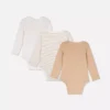 0-18 luni | Set de 3 body-uri cu mâneci lungi pentru nou-născuți, cu spațiu pentru creștere 0-18 luni | Set de 3 body-uri cu mâneci lungi pentru nou-născuți, cu spațiu pentru creștere
