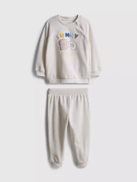 0-18 luni | Set pentru nou-născuți compus din hanorac și pantaloni de Trening cu manșete