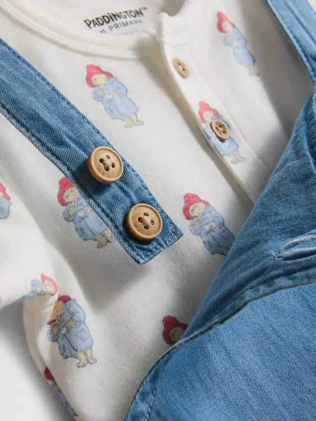 0-18 luni | Set pentru nou-născuți cu body și salopetă cu ursulețul Paddington 0-18 luni | Set pentru nou-născuți cu body și salopetă cu ursulețul Paddington
