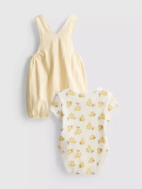 0-18 luni | Set pentru nou-născuți cu body și salopetă cu Winnie the Pooh de la Disney
