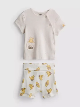 0-18 luni | Set pentru nou-născuți cu top înfășurat și Pantaloni Scurți cu Winnie the Pooh de la Disney