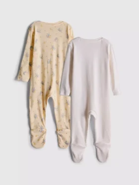 0-24 luni | Set de 2 pijamale cu fermoar bidirecțional