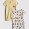 0-24 luni | Set de 2 salopete Disney cu Winnie the Pooh