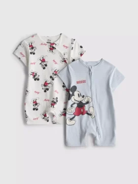 0-24 luni | Set de 2 salopete Mickey Mouse de la Disney