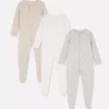 0-24 luni | Set de 3 pijamale cu capse 0-24 luni | Set de 3 pijamale cu capse