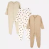 0-24 luni | Set de 3 pijamale cu capse 0-24 luni | Set de 3 pijamale cu capse