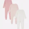 0-24 luni | Set de 3 pijamale cu capse 0-24 luni | Set de 3 pijamale cu capse