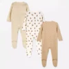 0-24 luni | Set de 3 pijamale cu capse 0-24 luni | Set de 3 pijamale cu capse