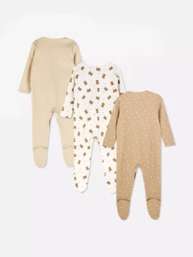 0-24 luni | Set de 3 pijamale cu capse