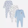 0-24 luni | Set de 3 pijamale cu capse cu Mickey Mouse de la Disney 0-24 luni | Set de 3 pijamale cu capse cu Mickey Mouse de la Disney