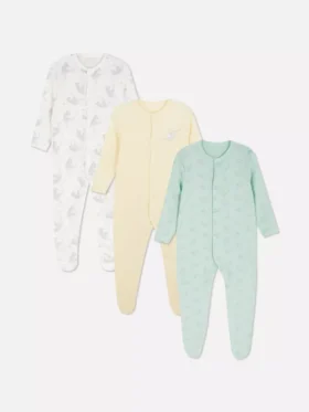 0-24 luni | Set de 3 pijamale cu nasturi „Dumbo” de la Disney