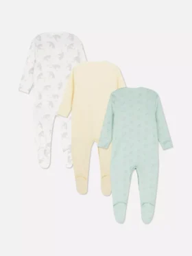 0-24 luni | Set de 3 pijamale cu nasturi „Dumbo” de la Disney