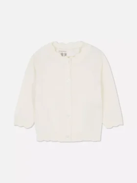 0-36 luni | cardigan cu margini festonate