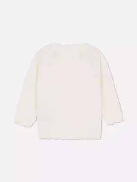 0-36 luni | cardigan cu margini festonate