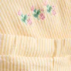 0-36 luni | Set compus din bluză cu tiv peplum brodat cu motive florale și pantaloni scurți