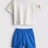 0-36 luni | Set compus din cămășă cu imprimeu de baschet și pantaloni scurți 0-36 luni | Set compus din cămășă cu imprimeu de baschet și pantaloni scurți