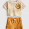 0-36 luni | set compus din cămășă dreptă și pantaloni scurți 0-36 luni | set compus din cămășă dreptă și pantaloni scurți
