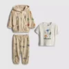 0-36 luni | Set compus din cămășă, hanorac cu glugă și pantaloni de trening cu imprimeu Jurassic World