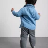 0-36 luni | Set compus din tricou cu mâneci lungi, pantaloni și cămășă din denim 0-36 luni | Set compus din tricou cu mâneci lungi, pantaloni și cămășă din denim