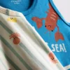 0-36 luni | Set de 2 maiouri fără mâneci cu imprimeu marin