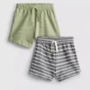 0-36 luni | Set de 2 pantaloni scurți texturați 0-36 luni | Set de 2 pantaloni scurți texturați