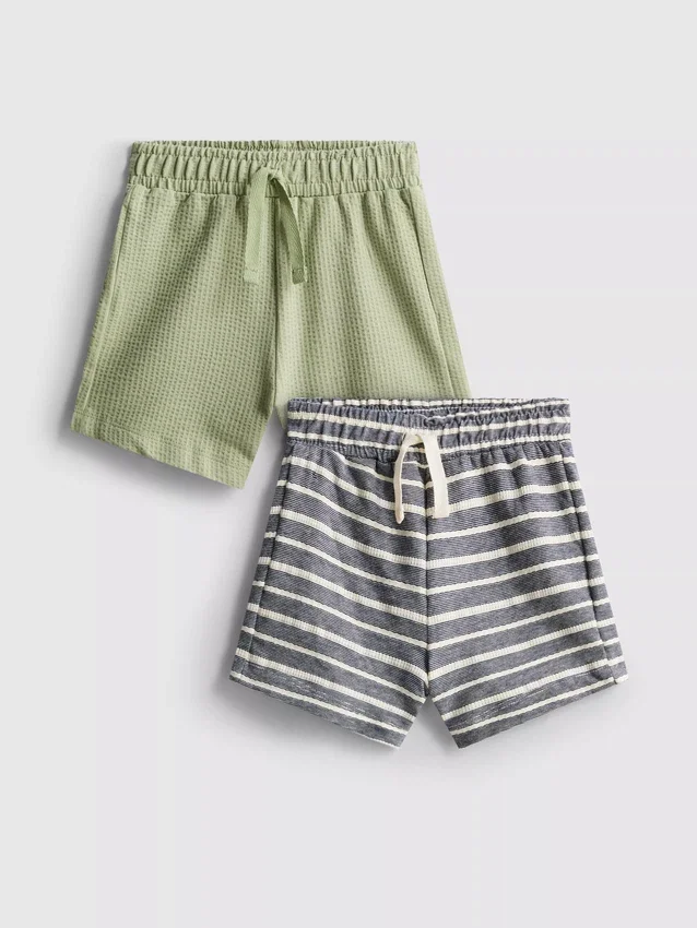0-36 luni | Set de 2 pantaloni scurți texturați 0-36 luni | Set de 2 pantaloni scurți texturați