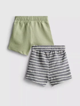 0-36 luni | Set de 2 pantaloni scurți texturați