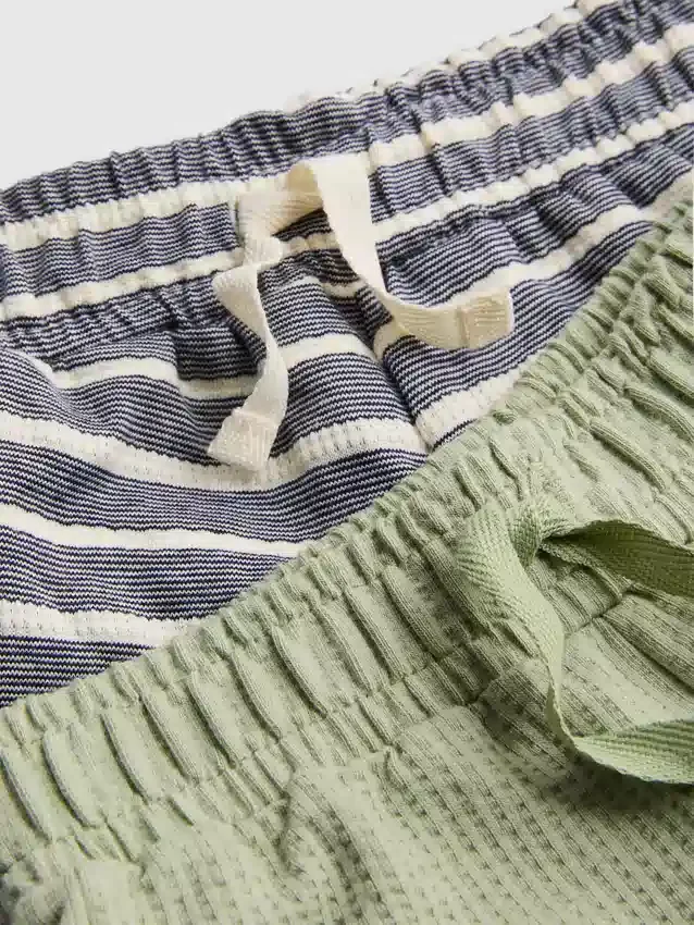 0-36 luni | Set de 2 pantaloni scurți texturați 0-36 luni | Set de 2 pantaloni scurți texturați