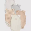0-36 luni | Set de 5 body-uri fără mâneci
