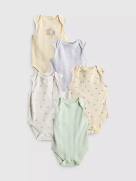 0-36 luni | Set de 5 body-uri fără mâneci