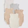0-36 luni | Set de 5 body-uri fără mâneci