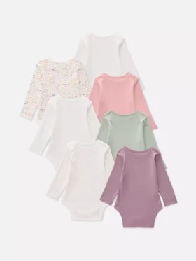 0-36 luni | Set de 7 body-uri cu mâneci lungi