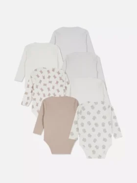 0-36 luni | Set de 7 body-uri cu mâneci lungi 0-36 luni | Set de 7 body-uri cu mâneci lungi