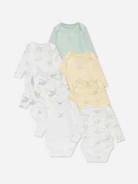 0-36 luni | Set de 7 body-uri cu mâneci lungi Disney Dumbo