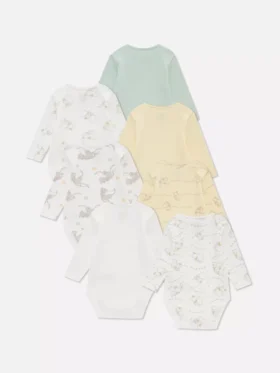 0-36 luni | Set de 7 body-uri cu mâneci lungi Disney Dumbo