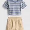 0-36 luni | Set de cămăși și pantaloni scurți cargo 0-36 luni | Set de cămăși și pantaloni scurți cargo