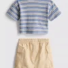 0-36 luni | Set de cămăși și pantaloni scurți cargo 0-36 luni | Set de cămăși și pantaloni scurți cargo
