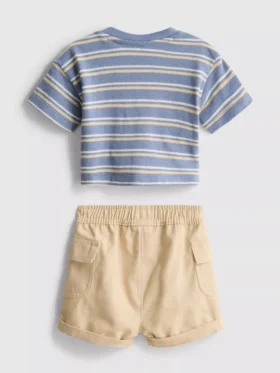 0-36 luni | Set de cămăși și pantaloni scurți cargo