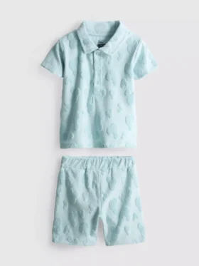 0-36 luni | Set Disney cu cămășă din material frotir și Pantaloni Scurți cu Mickey Mouse