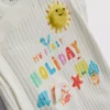 0-9 luni | Set pentru nou-născuți cu body-uri „Prima mea vacanță” și pălărie de soare