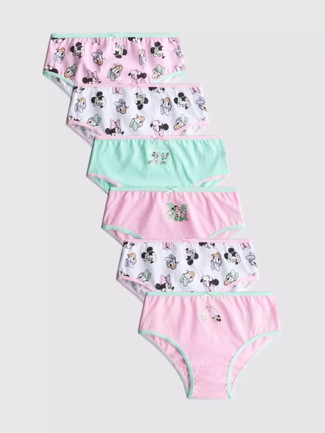 1,5-10 ani | pachet de 6 chiloți cu Minnie Mouse de la Disney 1,5-10 ani | pachet de 6 chiloți cu Minnie Mouse de la Disney
