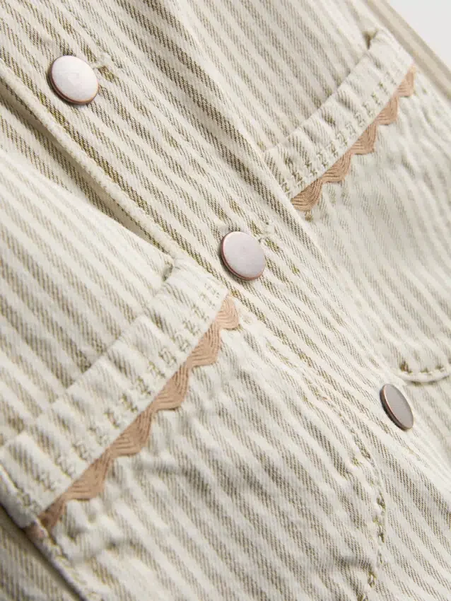 1,5-12 ani | Jachetă-pantalon din denim cu dungi subțiri din bumbac „The Edit” 1,5-12 ani | Jachetă-pantalon din denim cu dungi subțiri din bumbac „The Edit”