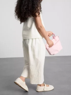 1,5–12 ani | Pantaloni brodați din amestec de in, colecția „The Edit“