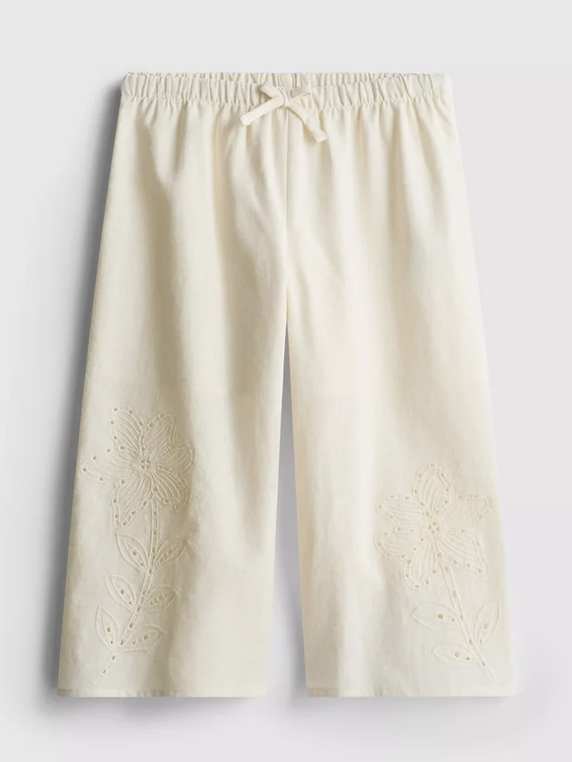 1,5–12 ani | Pantaloni brodați din amestec de in, colecția „The Edit“ 1,5–12 ani | Pantaloni brodați din amestec de in, colecția „The Edit“