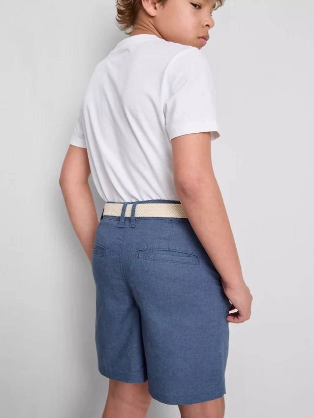 1,5–12 ani | Pantaloni scurți chino din amestec de in, cu curea, din colecția „The Edit“ 1,5–12 ani | Pantaloni scurți chino din amestec de in, cu curea, din colecția „The Edit“
