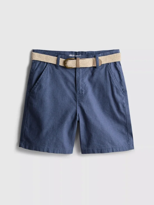 1,5–12 ani | Pantaloni scurți chino din amestec de in, cu curea, din colecția „The Edit“ 1,5–12 ani | Pantaloni scurți chino din amestec de in, cu curea, din colecția „The Edit“