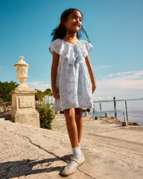 1,5-12 ani | rochie smock brodată cu motive florale „The Edit”