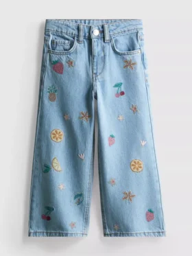 1,5-8 ani | blugi cu broderie cu fructe